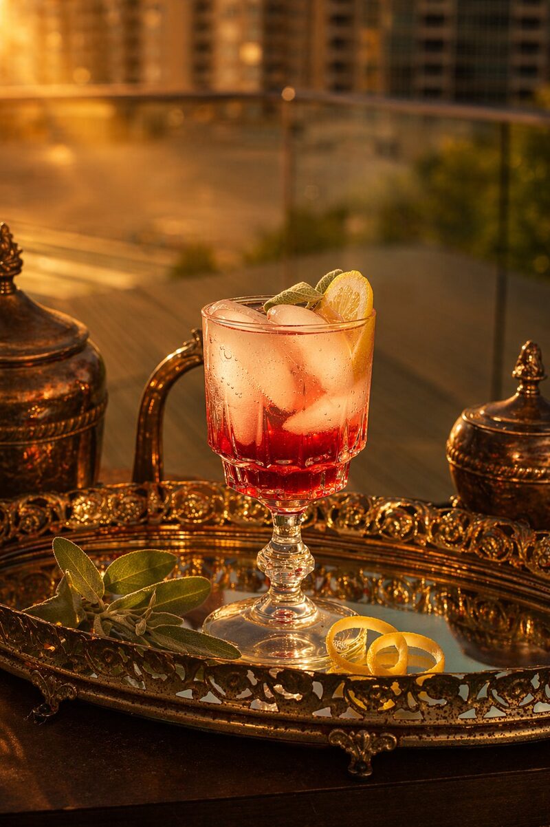 Signature mocktail with sage